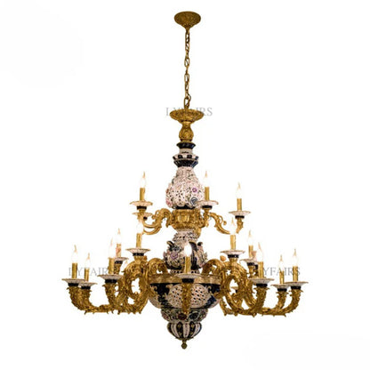 LYFAIRS x FH&Home Exquisite Carved Porcelain Chandelier