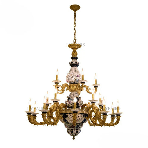 LYFAIRS x FH&Home Exquisite Carved Porcelain Chandelier