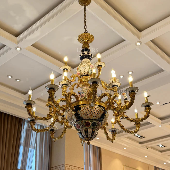 LYFAIRS x FH&Home Exquisite Carved Porcelain Chandelier