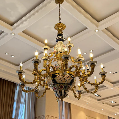 LYFAIRS x FH&Home Exquisite Carved Porcelain Chandelier