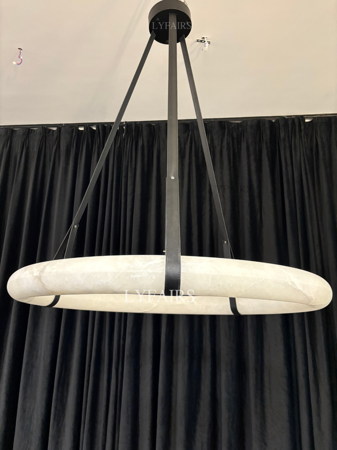 Modern Round Alabaster Chandelier for Living Room/Bedroom/Dining Room