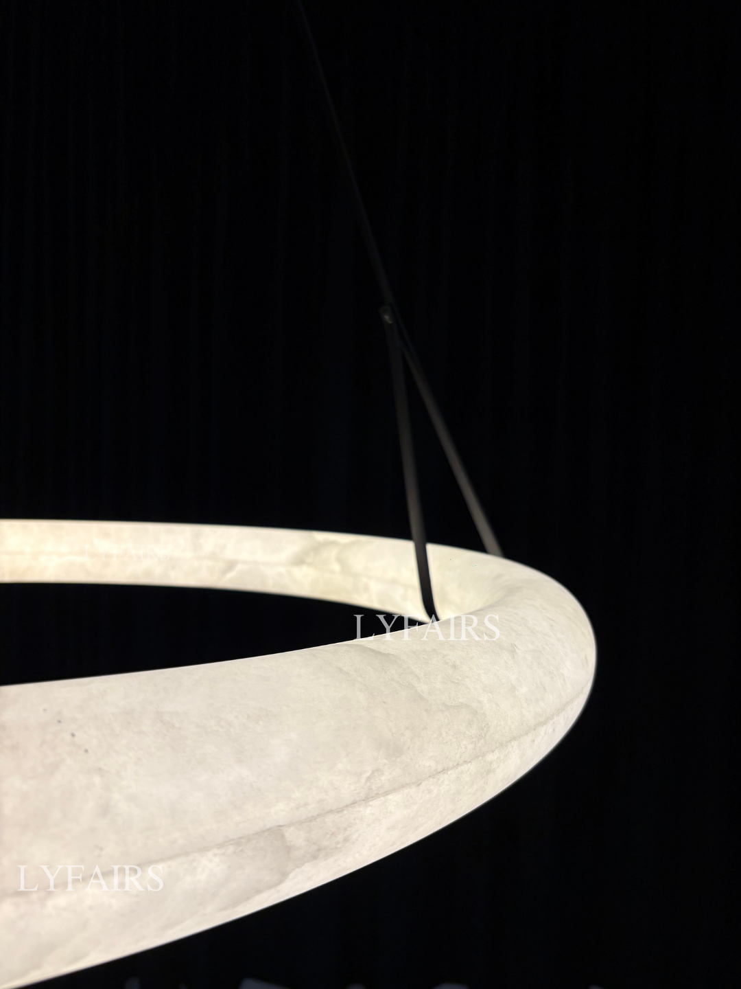 Modern Round Alabaster Chandelier for Living Room/Bedroom/Dining Room