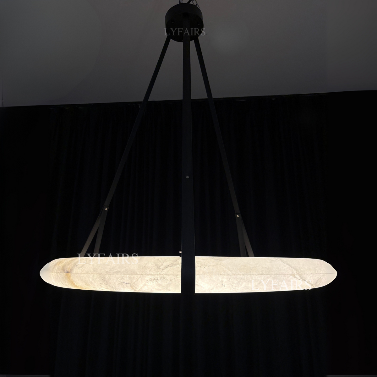 Modern Round Alabaster Chandelier for Living Room/Bedroom/Dining Room