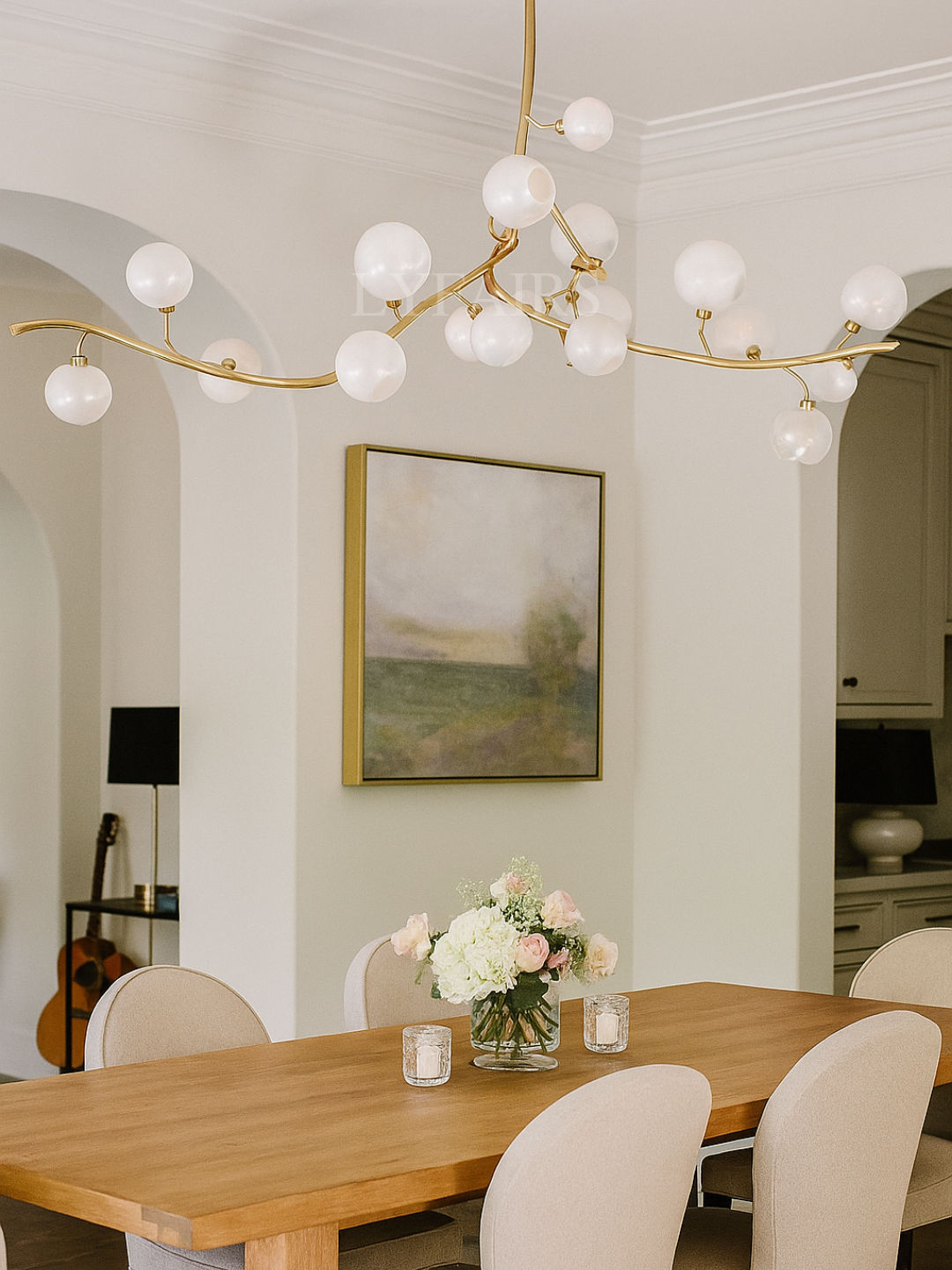 Lustre moderne en verre soufflé à la main pour salon/salle à manger/îlot de cuisine 
