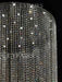 Luxury Waterfall Crystal Flush Mounted Chandelier for High Ceiling