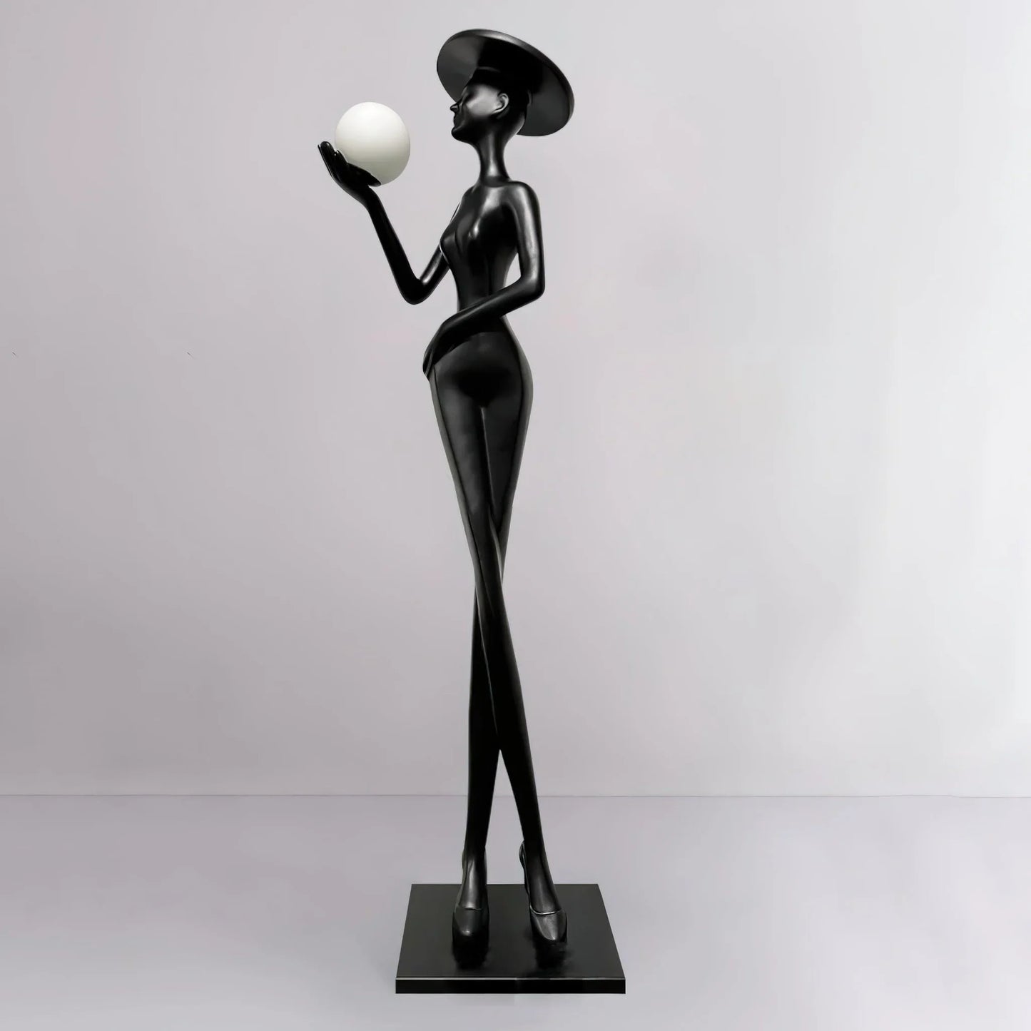 Elegant Lady Sculpture Floor Lamp