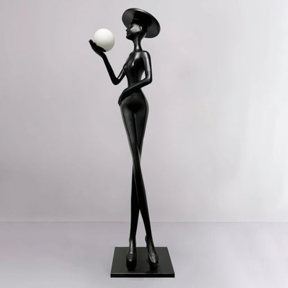 Elegant Lady Sculpture Floor Lamp