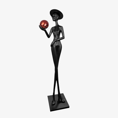 Elegant Lady Sculpture Floor Lamp