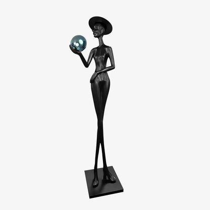 Elegant Lady Sculpture Floor Lamp