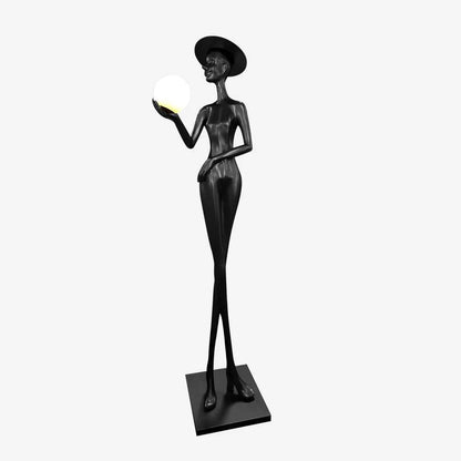 Elegant Lady Sculpture Floor Lamp