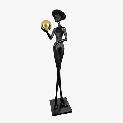 Elegant Lady Sculpture Floor Lamp