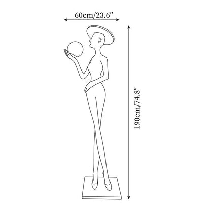 Elegant Lady Sculpture Floor Lamp