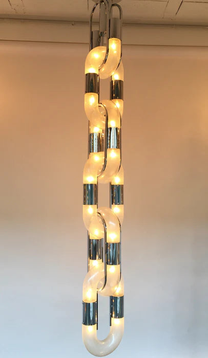 Modern Art Design Glass Chain Chandelier