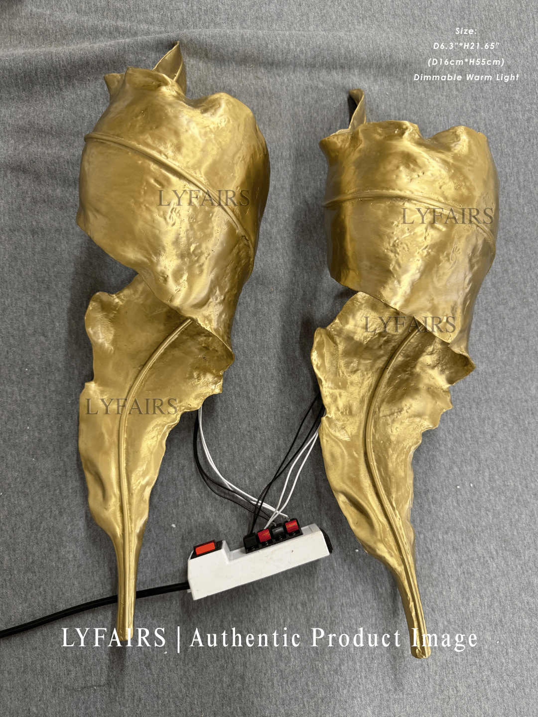 Luxury Sculptural Brass Forged Leaf Wall Light