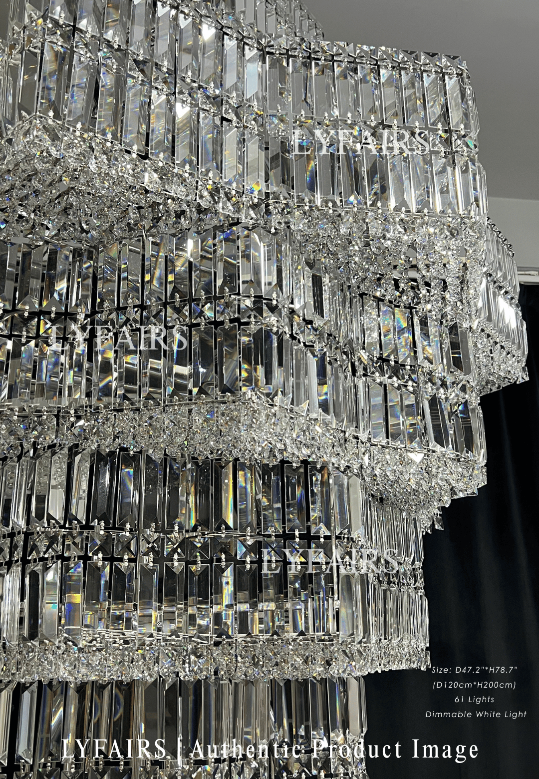Lustre en cristal de luxe extra large à plusieurs niveaux pour hall d'hôtel / hall d'entrée à deux étages / salon à haut plafond