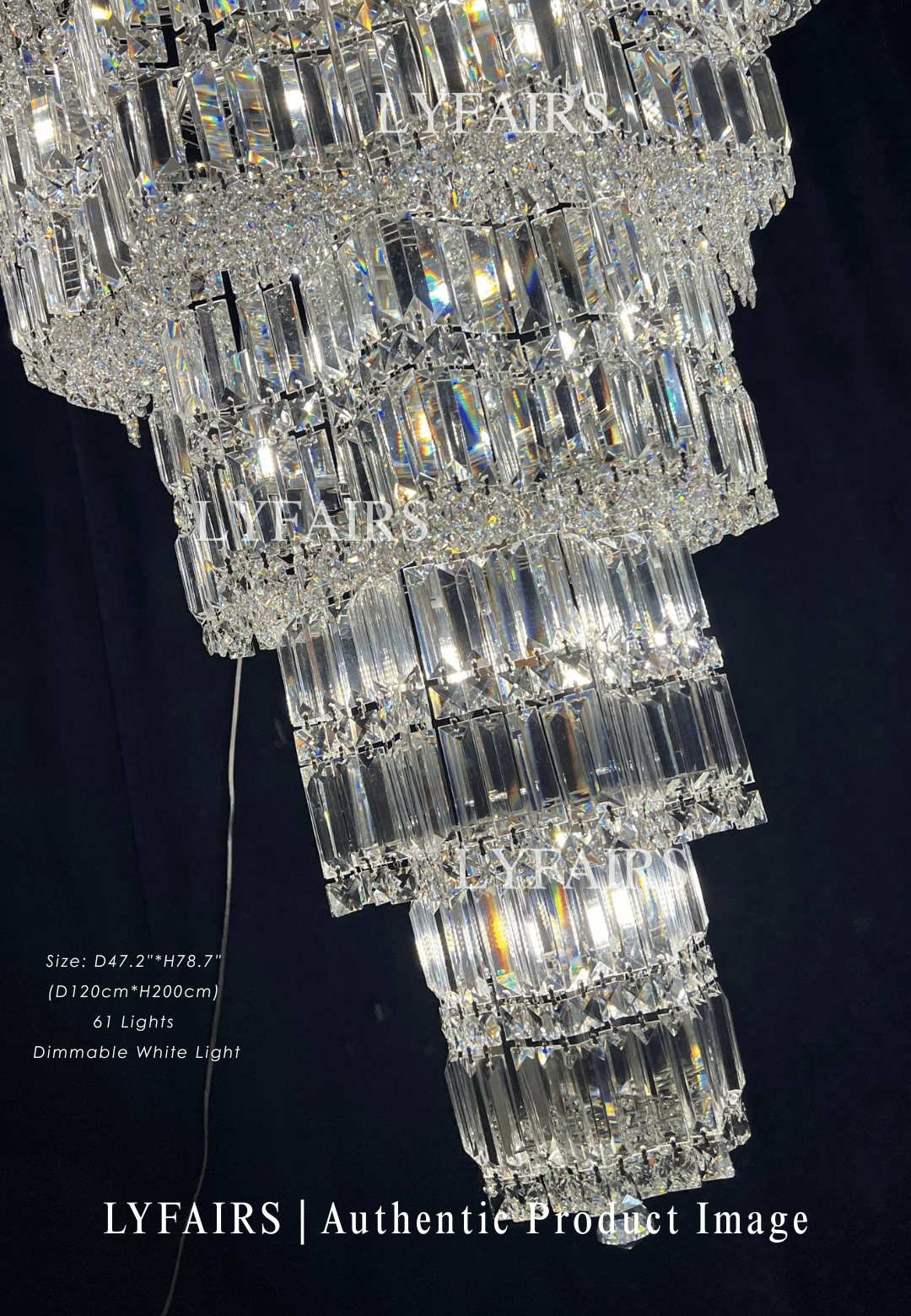 Lustre en cristal de luxe extra large à plusieurs niveaux pour hall d'hôtel / hall d'entrée à deux étages / salon à haut plafond
