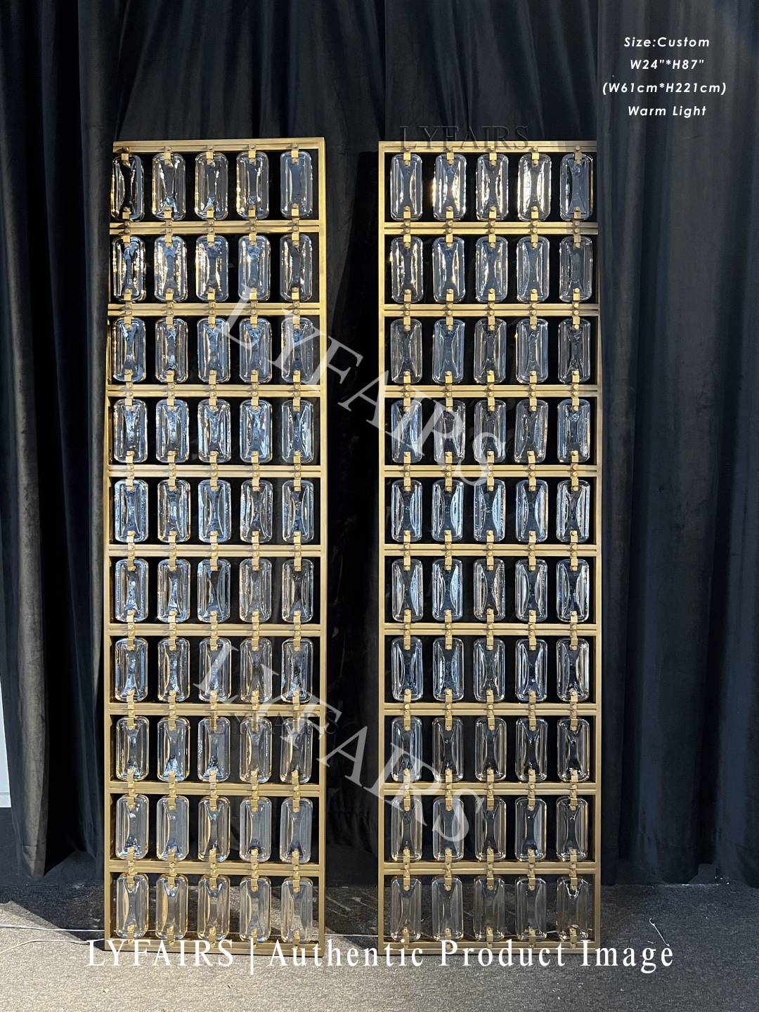 Contemporary Modular Glass Panel Decorative Screen