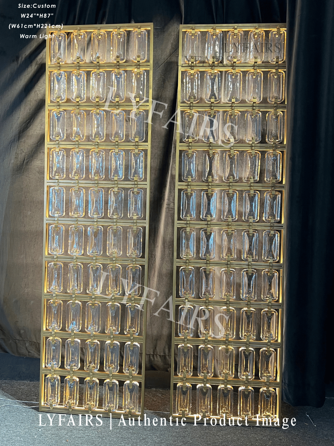 Contemporary Modular Glass Panel Decorative Screen