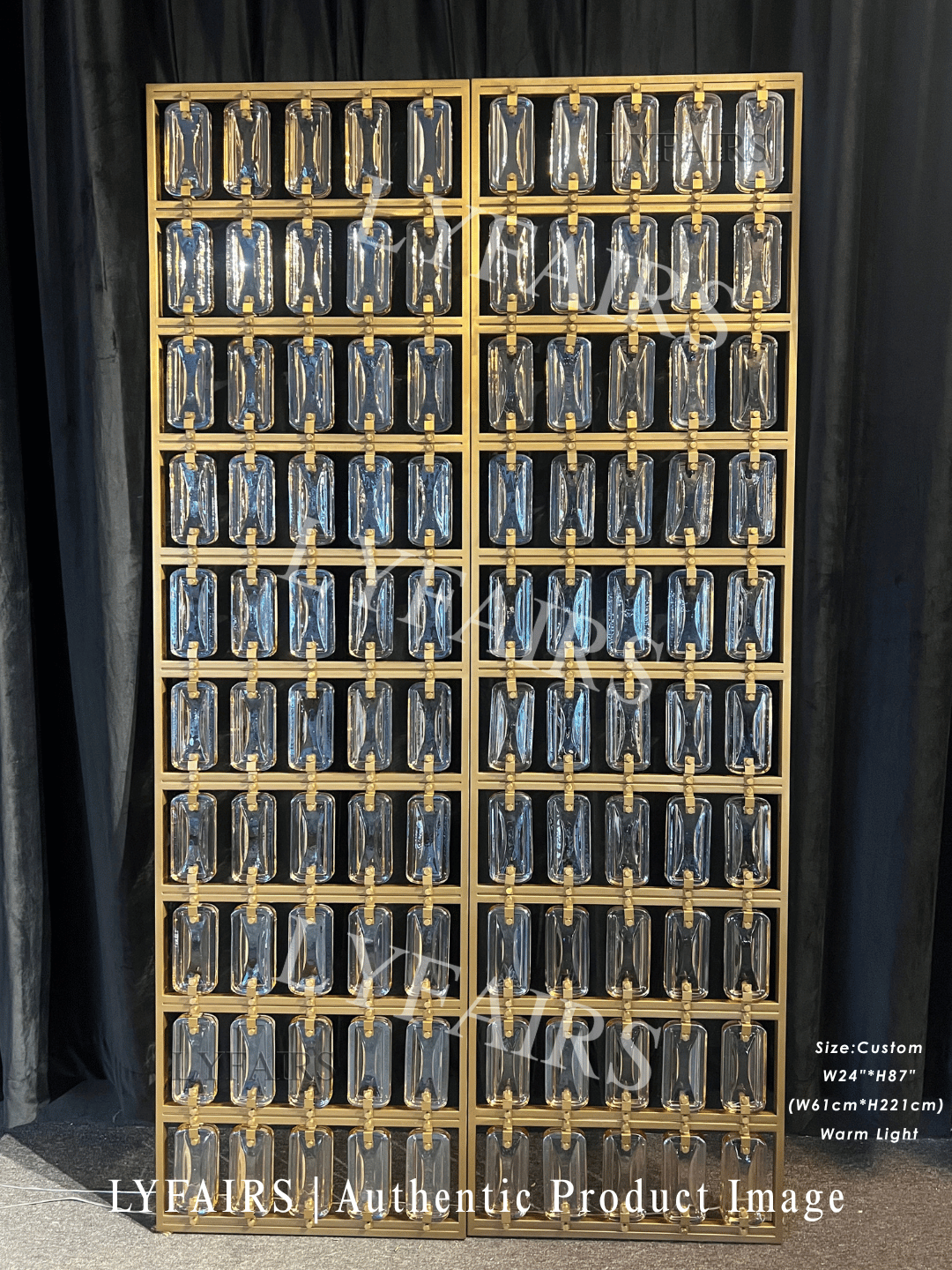 Contemporary Modular Glass Panel Decorative Screen