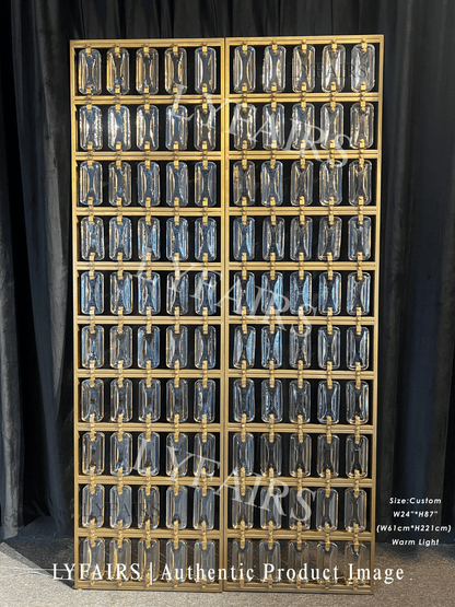 Contemporary Modular Glass Panel Decorative Screen