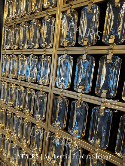 Contemporary Modular Glass Panel Decorative Screen