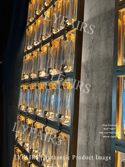 Contemporary Modular Glass Panel Decorative Screen