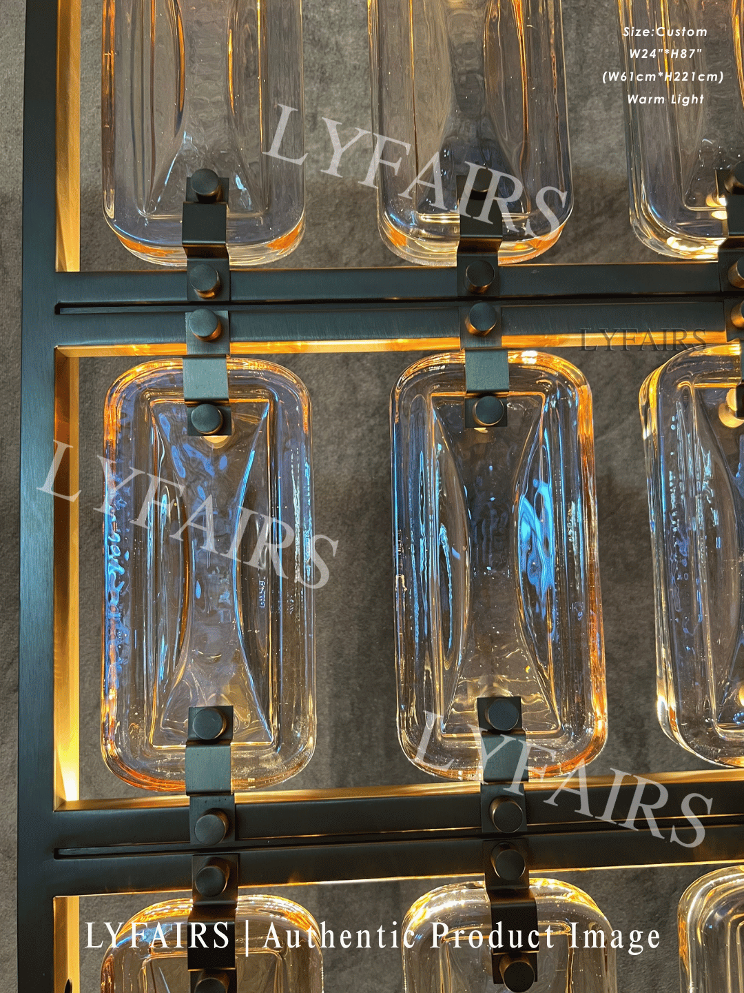 Contemporary Modular Glass Panel Decorative Screen