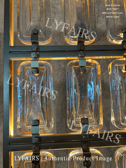 Contemporary Modular Glass Panel Decorative Screen