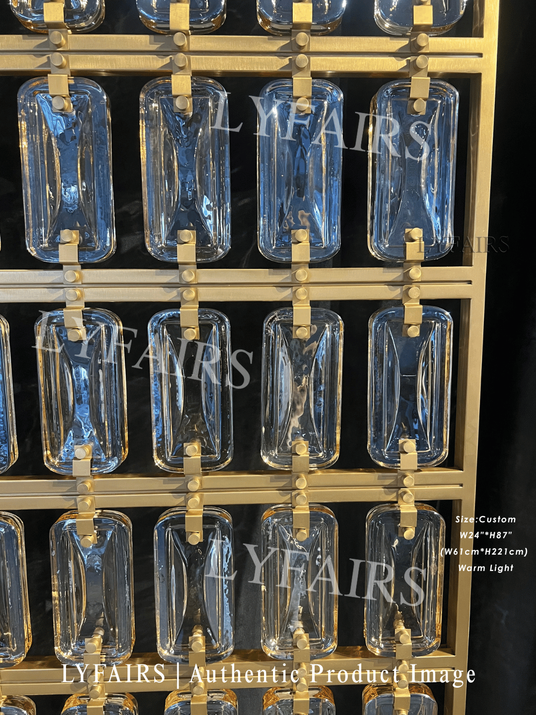 Contemporary Modular Glass Panel Decorative Screen