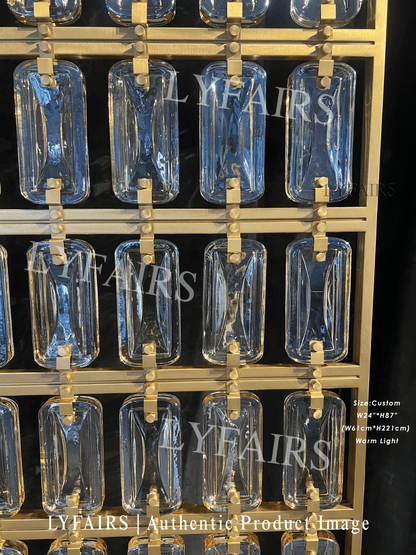 Contemporary Modular Glass Panel Decorative Screen