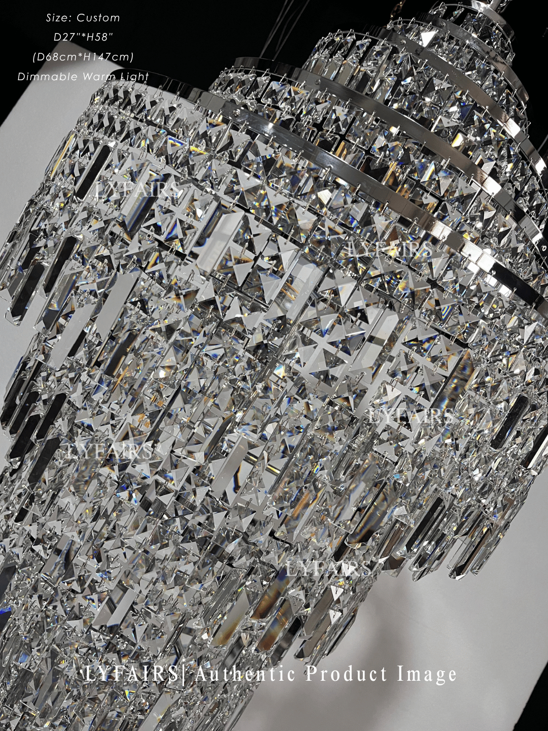 Modern Grand Spiral Tower Multi‑Tier Crystal Chandelier