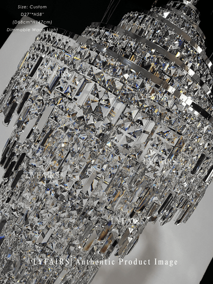 Modern Grand Spiral Tower Multi‑Tier Crystal Chandelier
