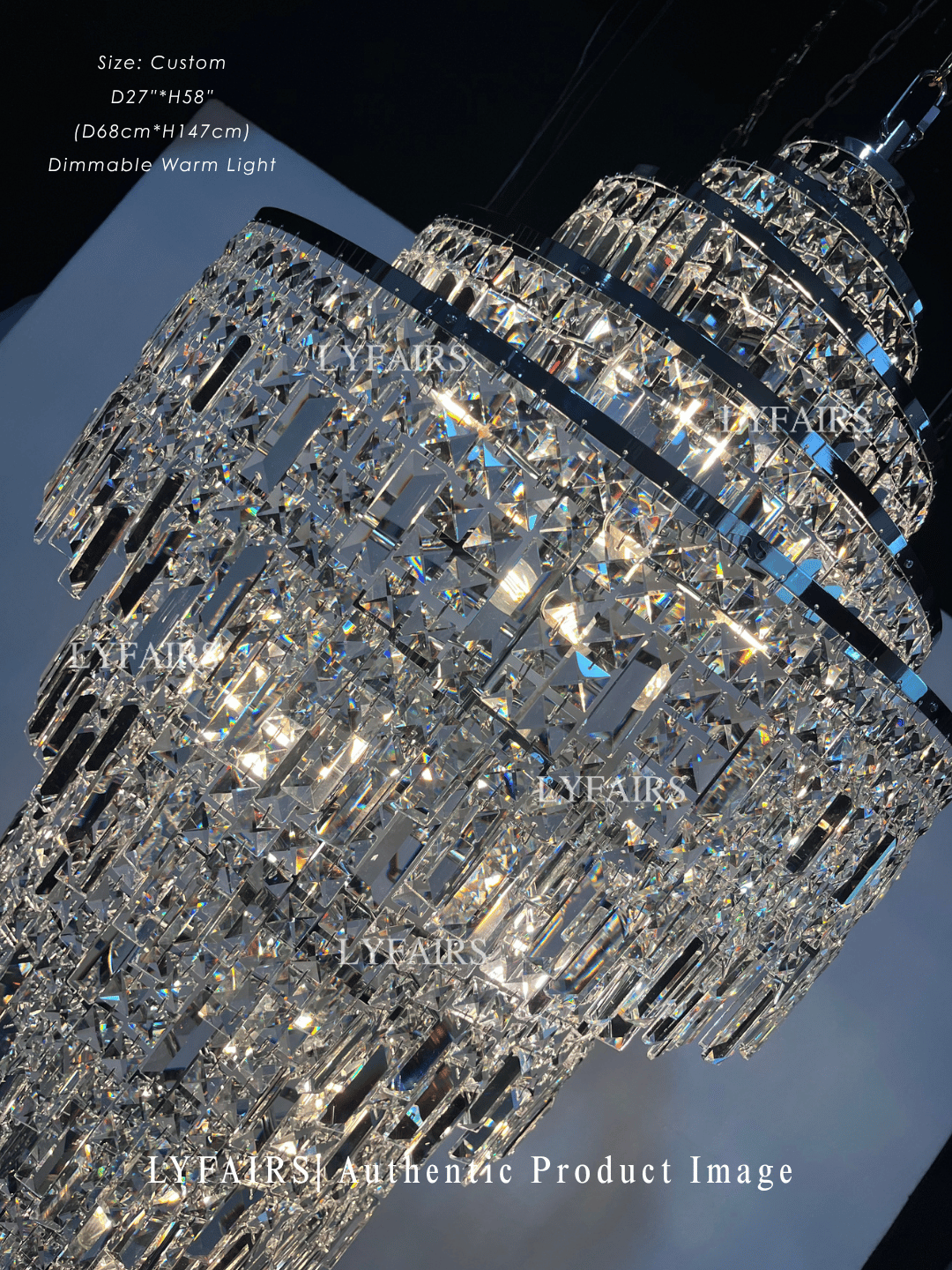 Modern Grand Spiral Tower Multi‑Tier Crystal Chandelier