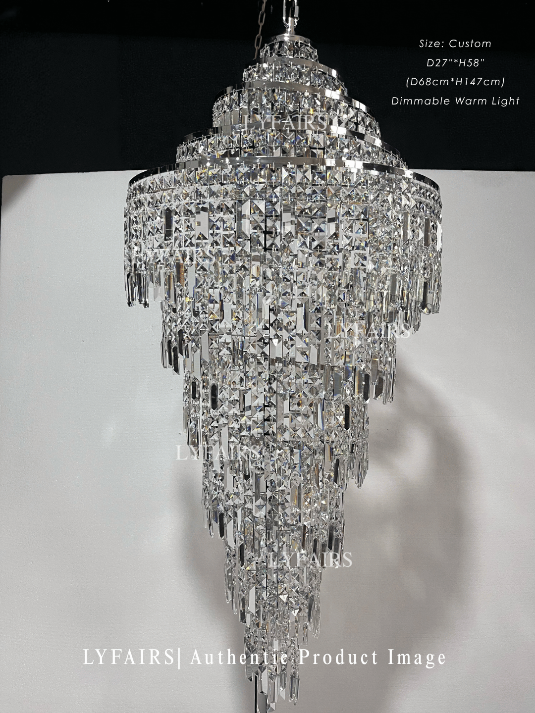 Modern Grand Spiral Tower Multi‑Tier Crystal Chandelier
