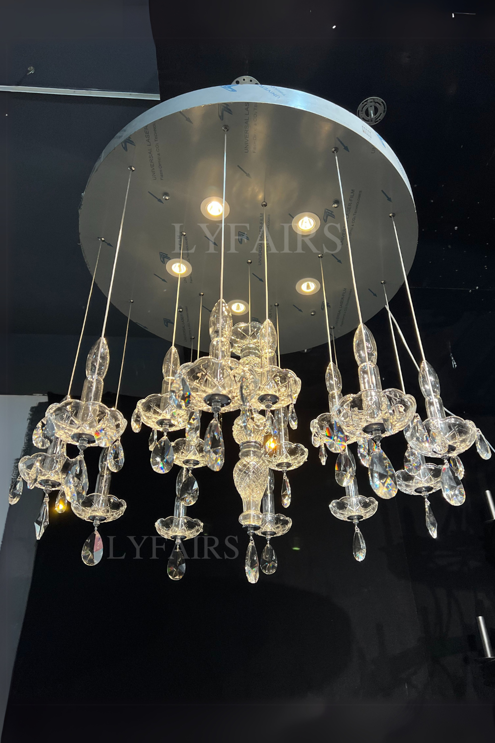 Lustre en cristal de luxe à lumière française pour salon, salle à manger et chambre à coucher