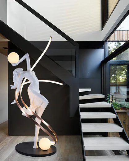 White Goddess Statue Floor Lamp