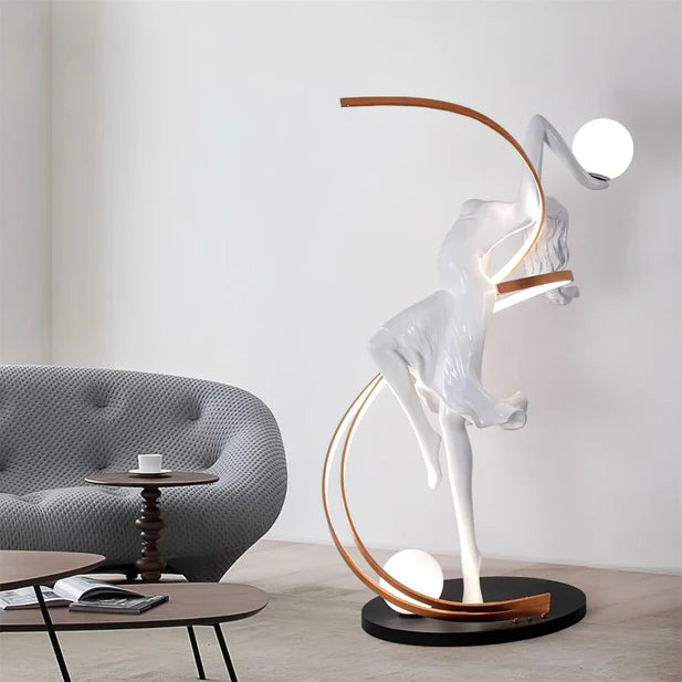White Goddess Statue Floor Lamp