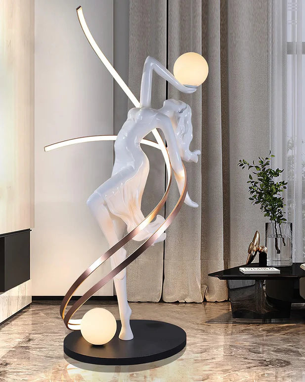 White Goddess Statue Floor Lamp