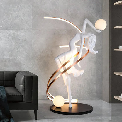 White Goddess Statue Floor Lamp