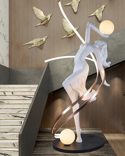 White Goddess Statue Floor Lamp