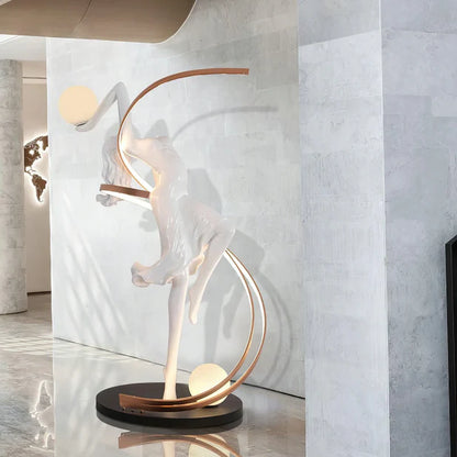 White Goddess Statue Floor Lamp