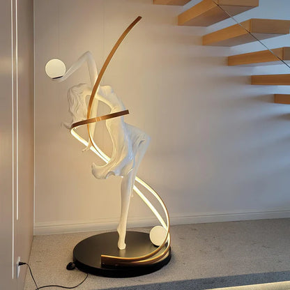 White Goddess Statue Floor Lamp
