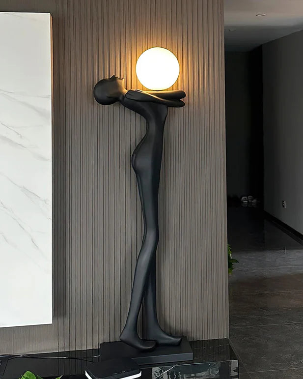 Art Design Hug Yourself Statue Floor Lamp
