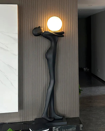 Art Design Hug Yourself Statue Floor Lamp