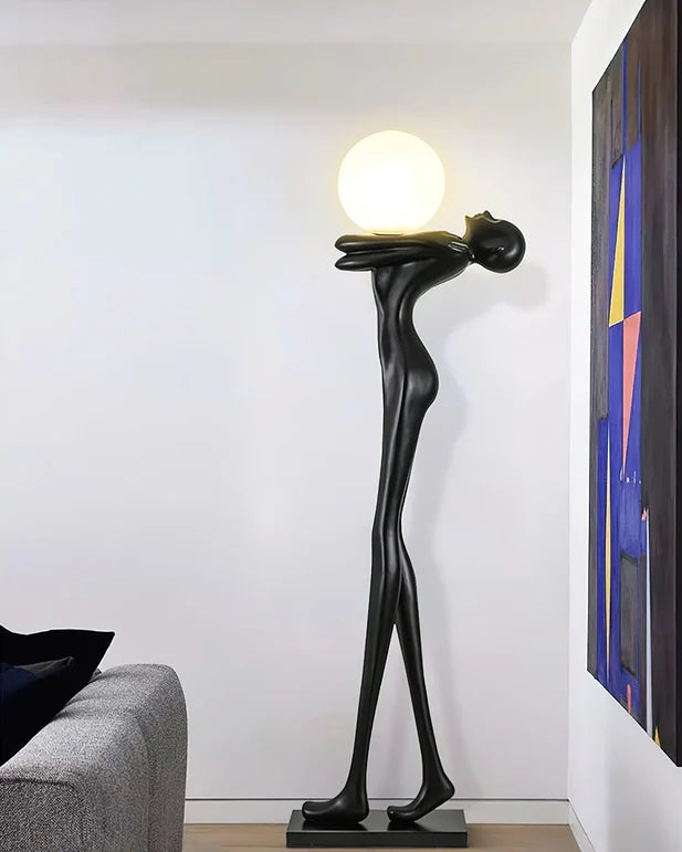 Art Design Hug Yourself Statue Floor Lamp