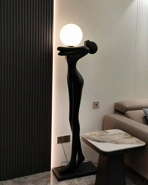 Art Design Hug Yourself Statue Floor Lamp