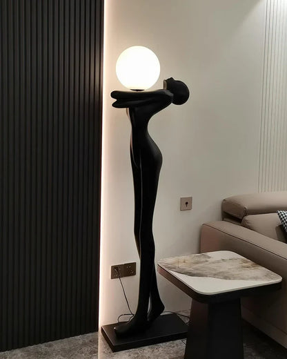 Art Design Hug Yourself Statue Floor Lamp