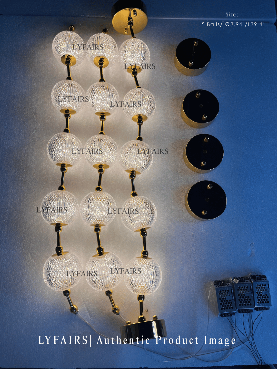 Lampadario moderno e creativo con collana di perle per soggiorno/scala/ingresso/ingresso