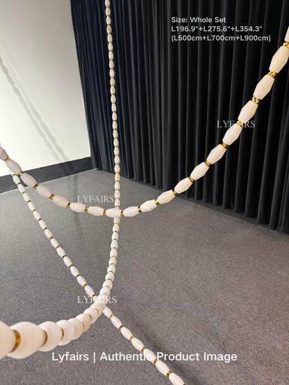 Modern Necklace Alabaster Cluster Chandelier