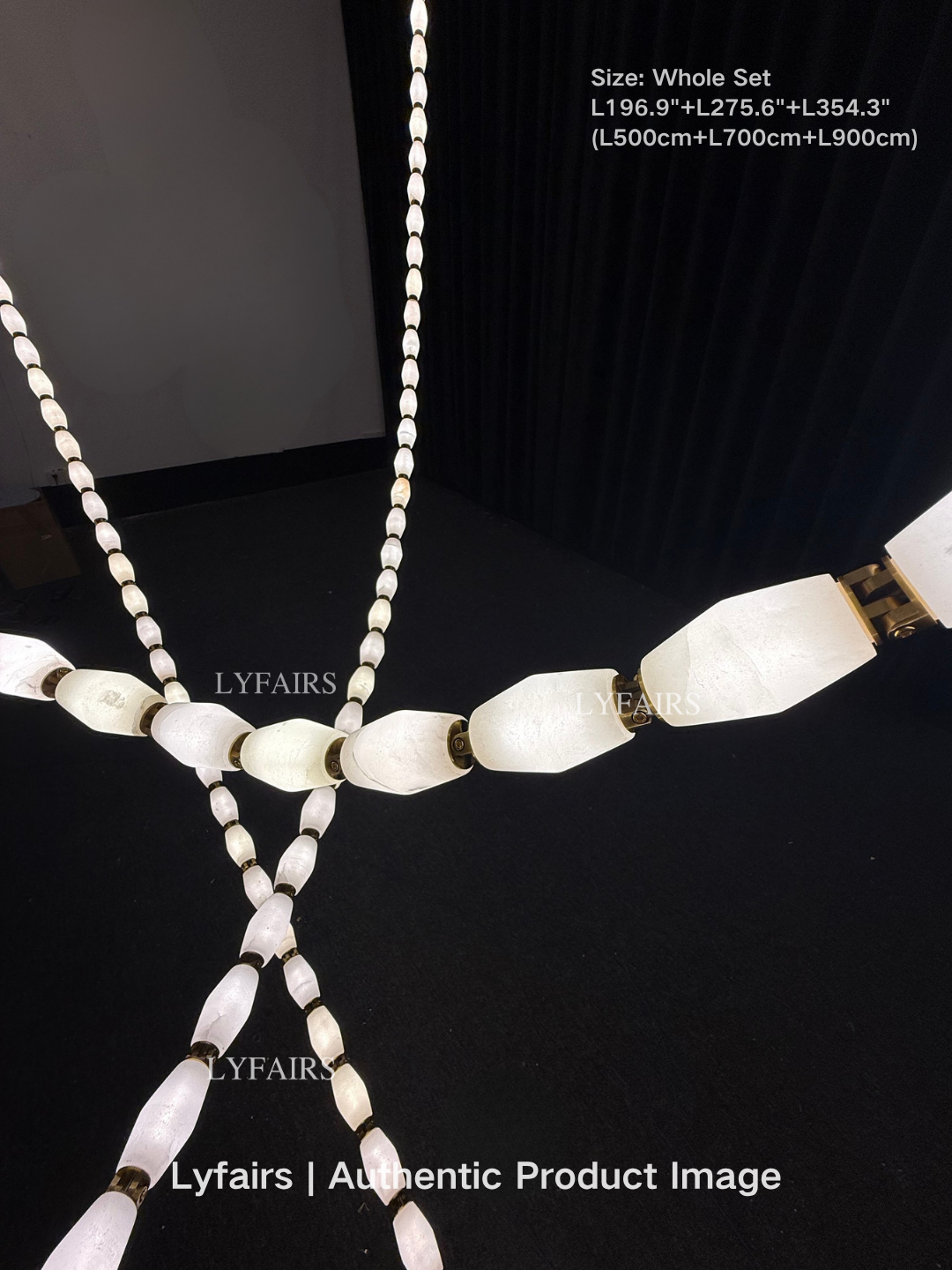 Modern Necklace Alabaster Cluster Chandelier